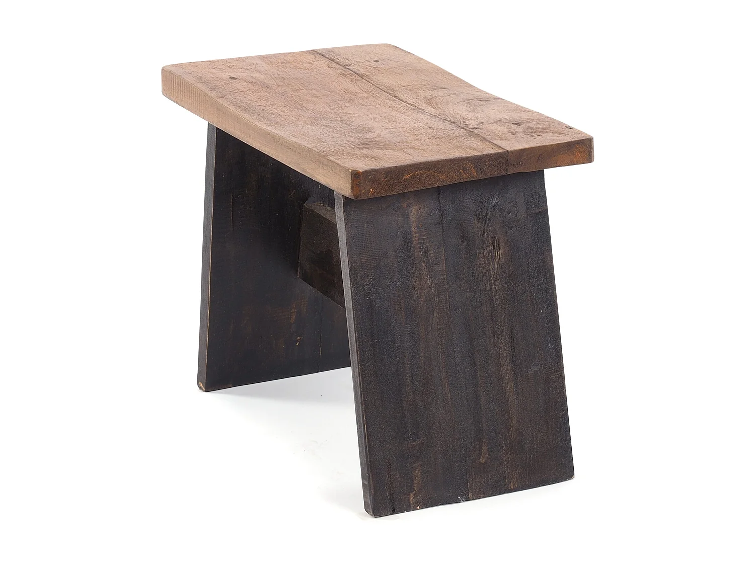 TABOURET SCHEMEL 40 Bois massif en acajou 04 schwarz-natur