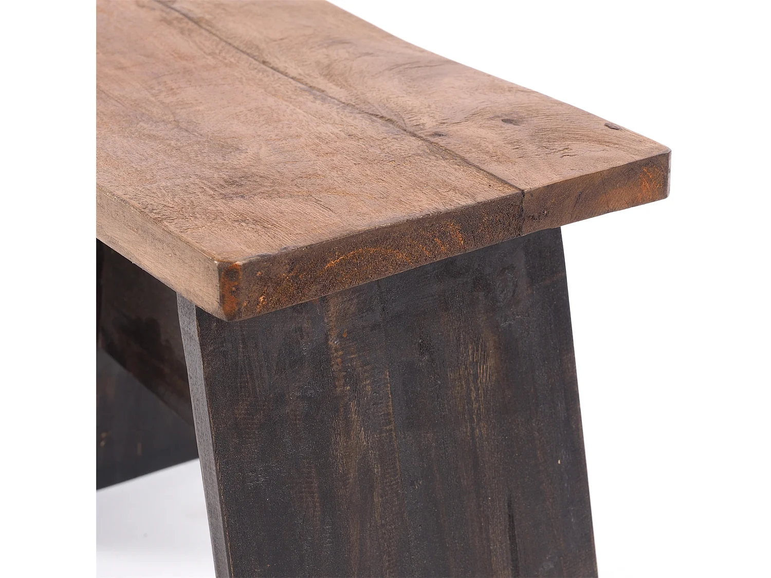 TABOURET SCHEMEL 40 Bois massif en acajou 04 schwarz-natur