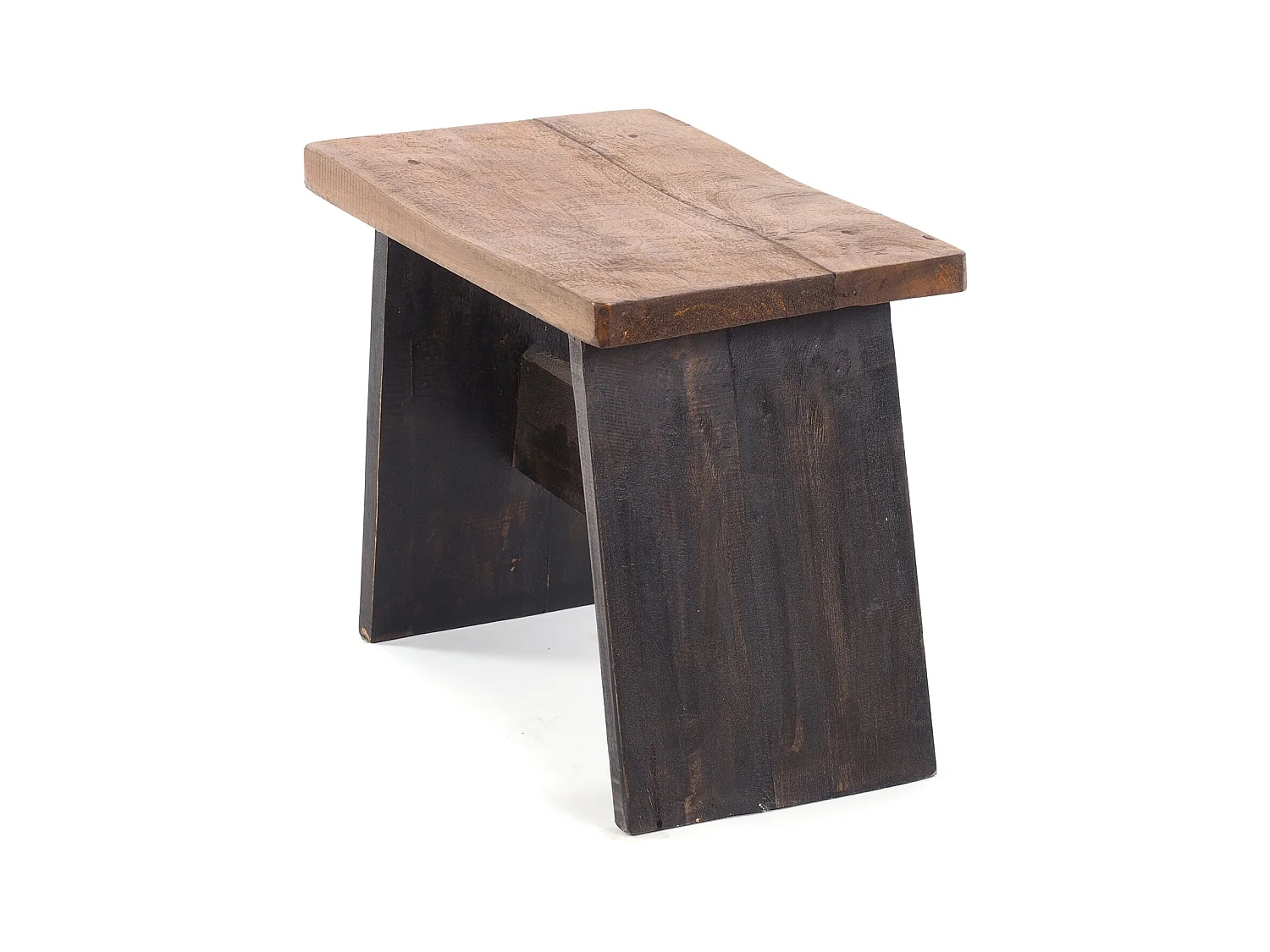 TABOURET SCHEMEL 40 Bois massif en acajou 04 schwarz-natur
