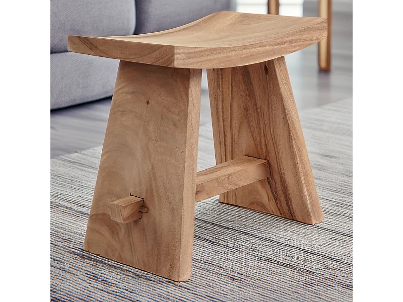 TABOURET FINCA Bois de suar / acacia couleurs naturelles