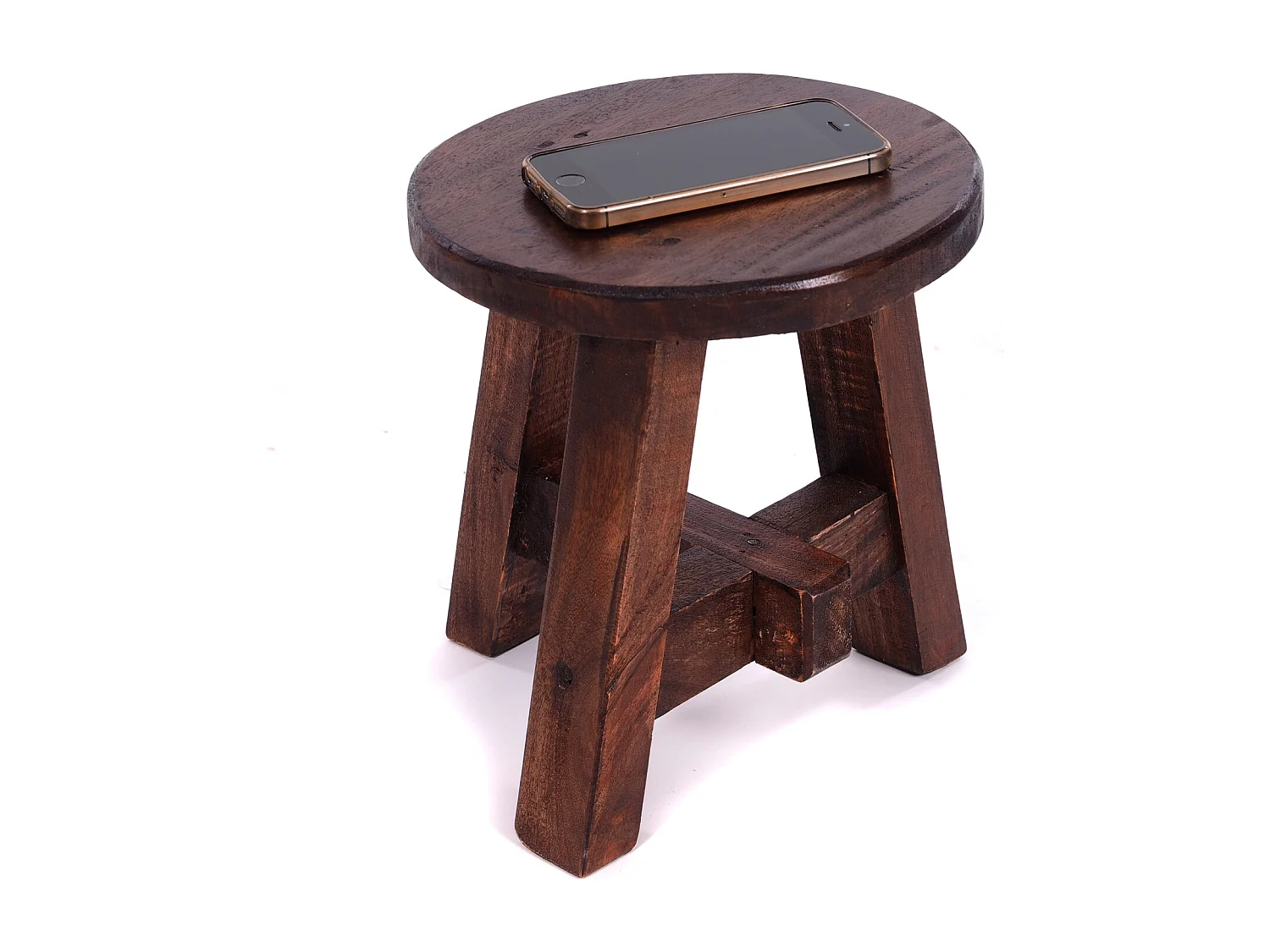 POUFF DE PLANTE Berne Bois massif en acajou 02 hellbraun