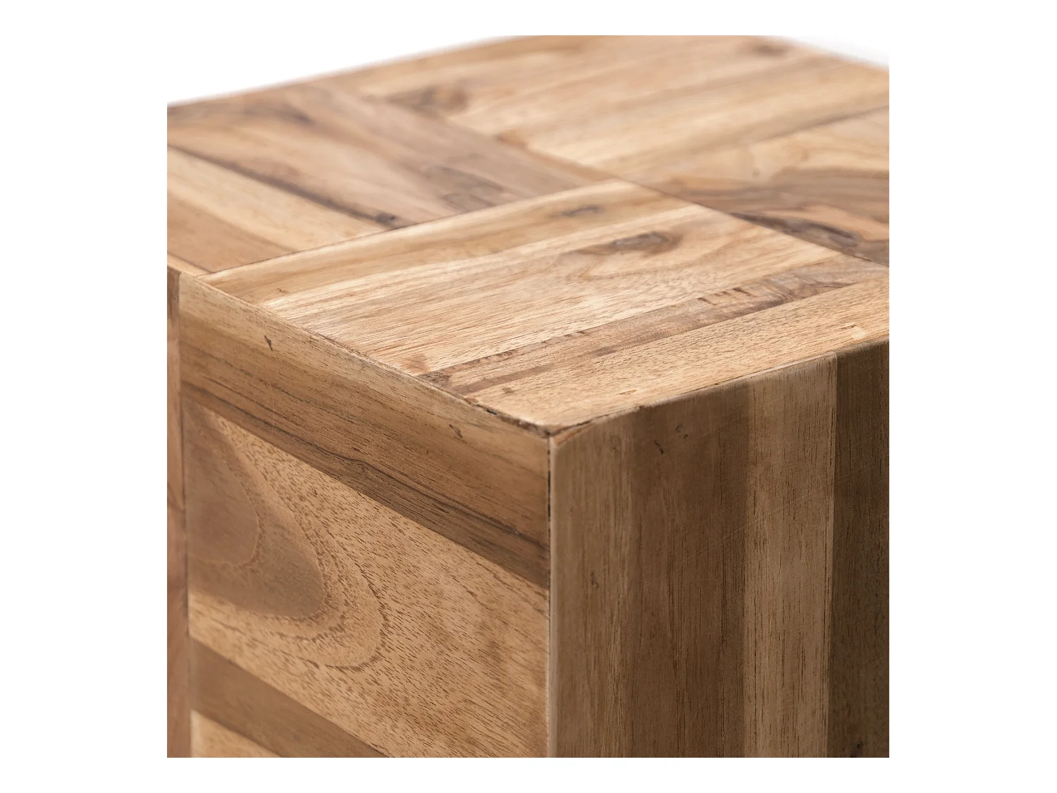 TABLE D'APPOINT Cubes Teck massif couleurs naturelles