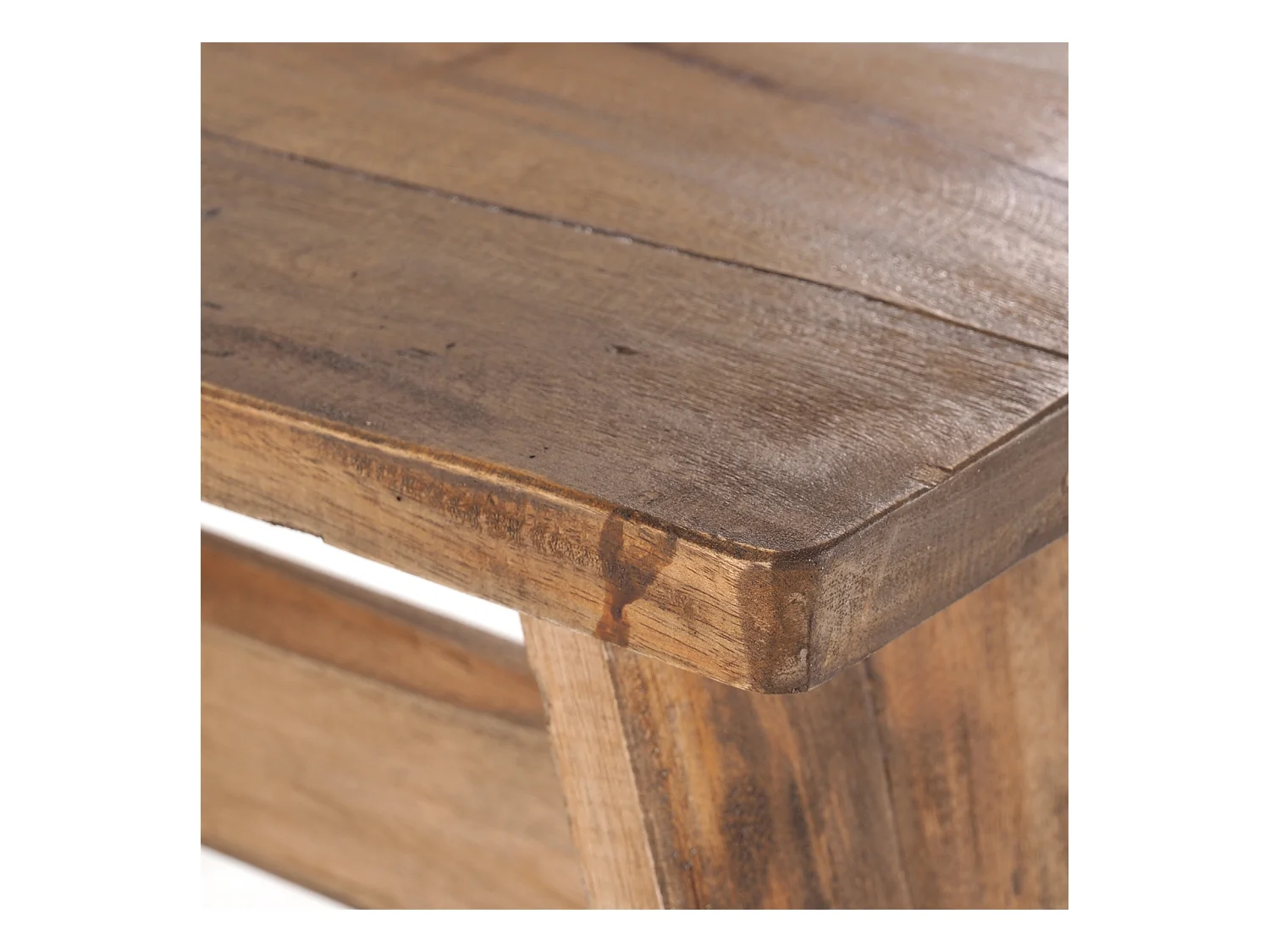 TABOURET SCHEMEL 40 Bois massif en acajou 01 natur-vintage