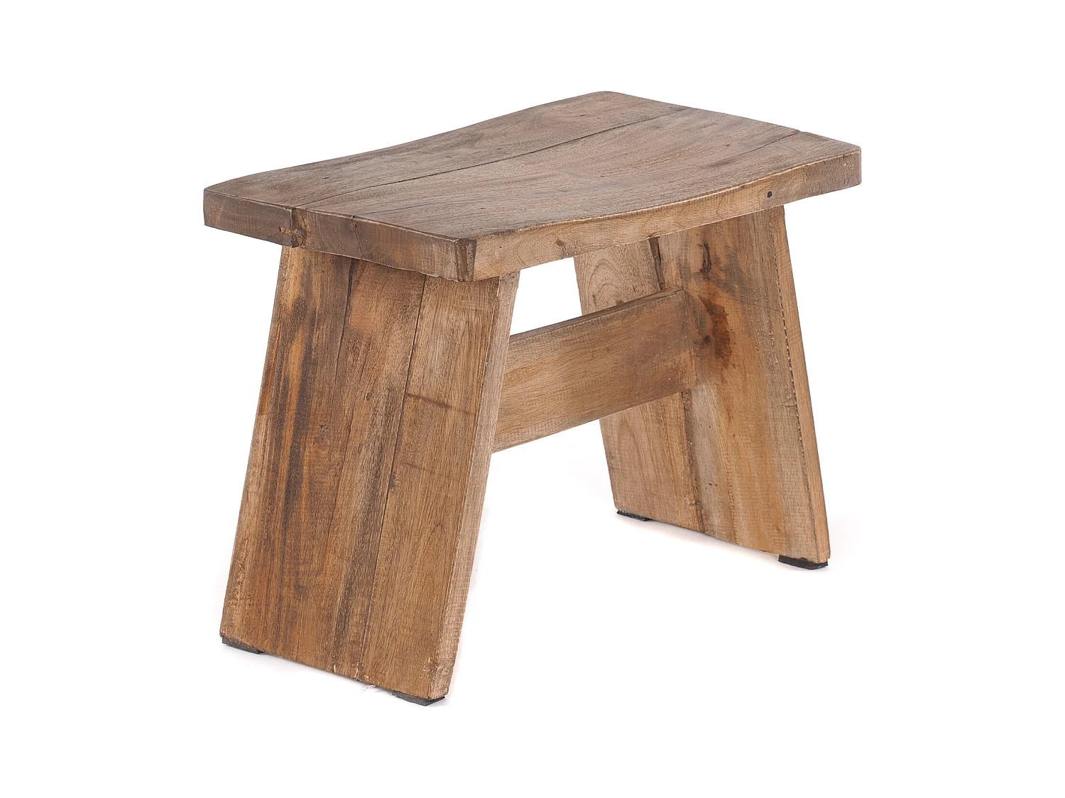 TABOURET SCHEMEL 40 Bois massif en acajou 01 natur-vintage