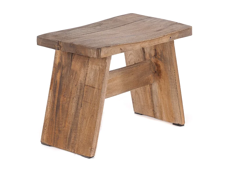 HOCKER SCHEMEL 40 Mahagoni Massivholz 01 natur-vintage