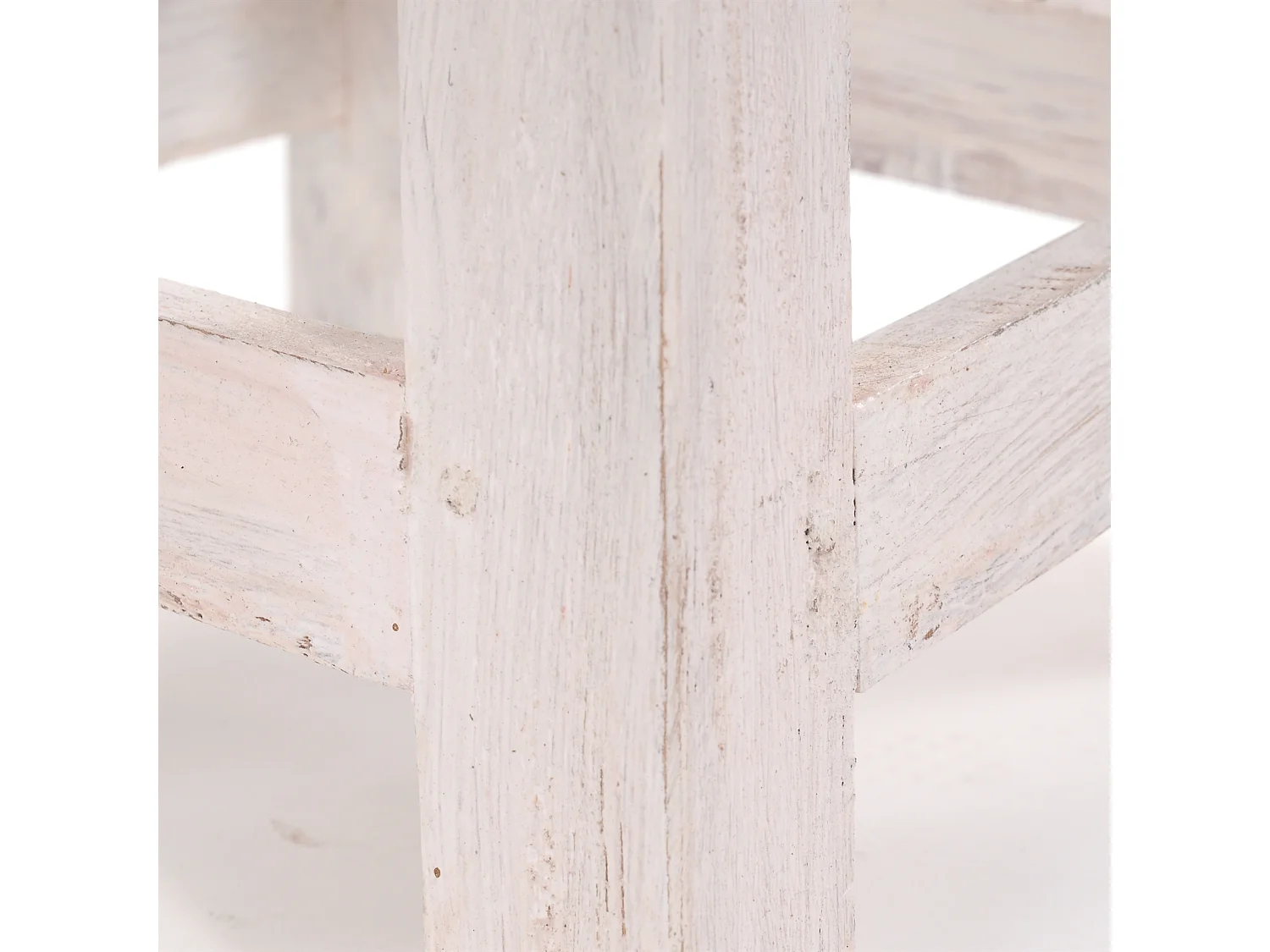 FUSSHOCKER PALO Bois de recyclage en acajou 05 weiß-natur