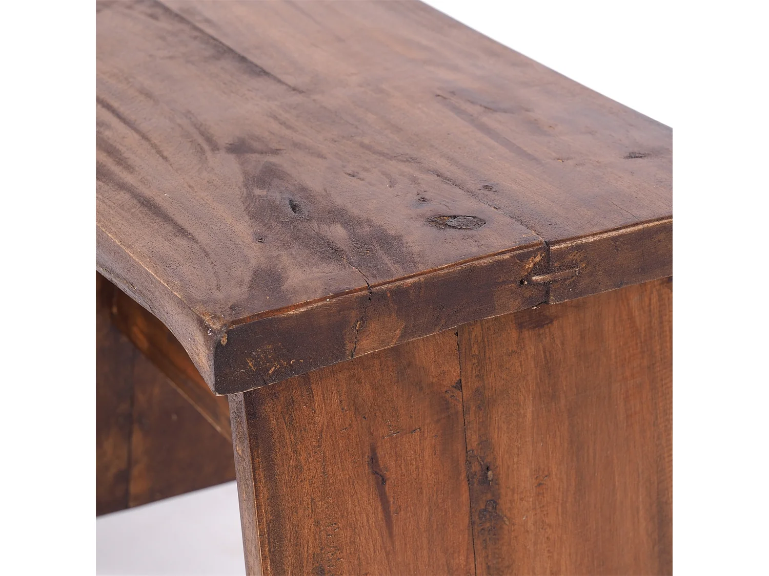 HOCKER SCHEMEL 40 Mahagoni Massivholz 02 hellbraun