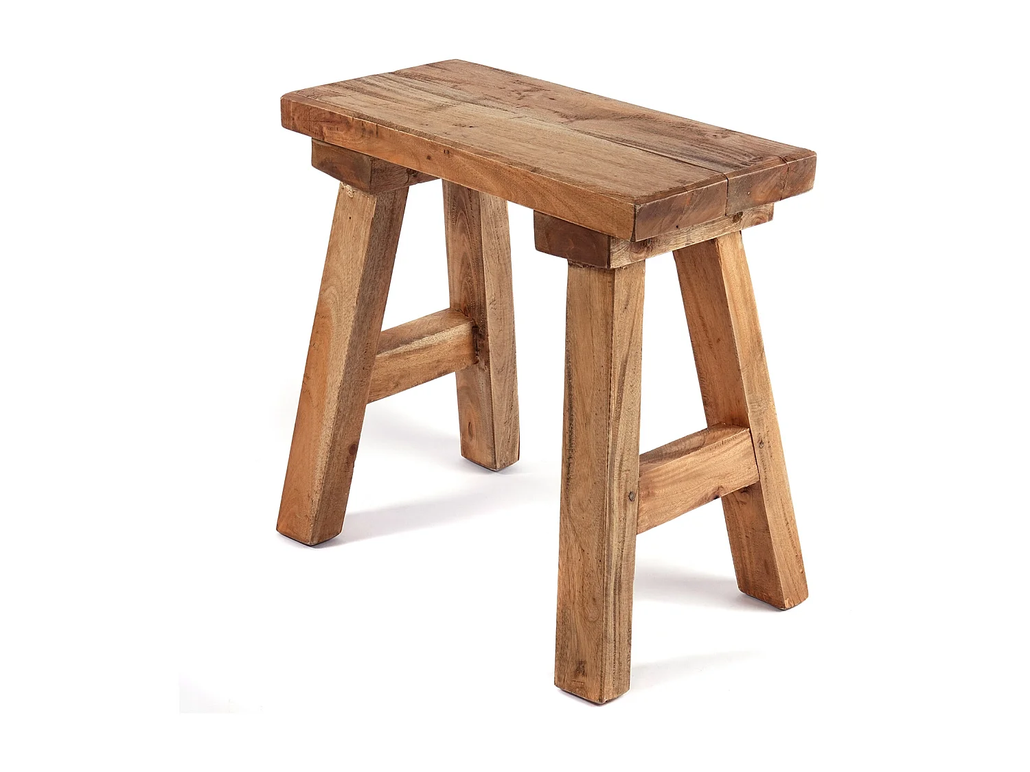TABOURET Rustique Bois massif couleurs naturelles