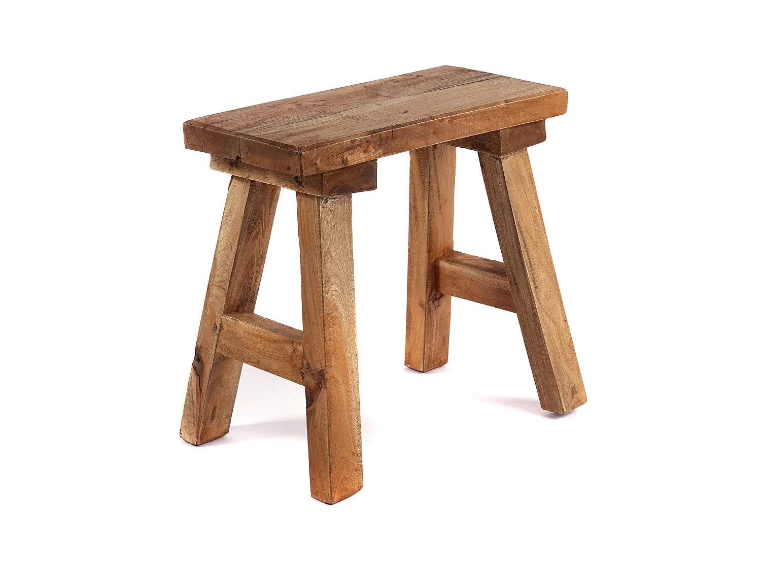 HOCKER Rustico Massivholz naturfarben