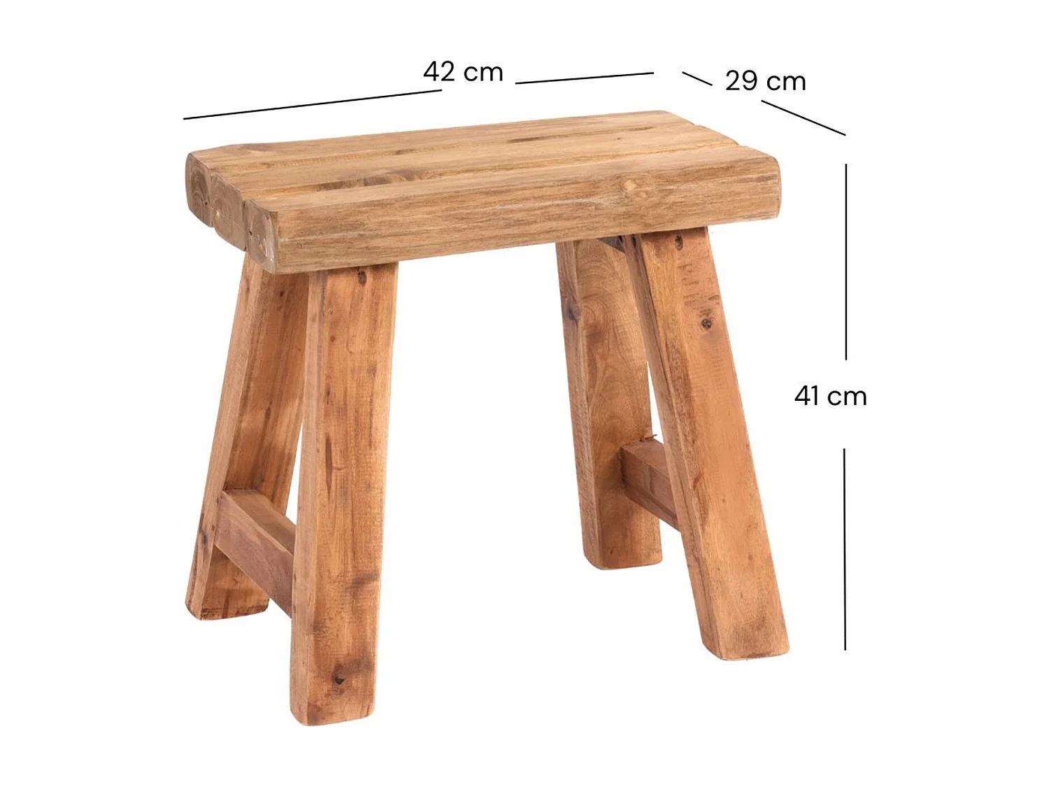 TABOURET Rustique Teck massif 08 honigfarben gewachst