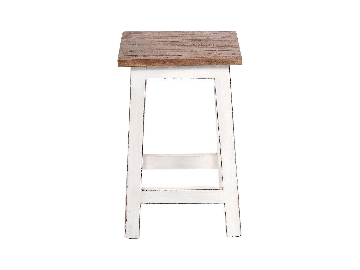 TABOURET MADERO bois de recyclage 06 weiß-landhaus