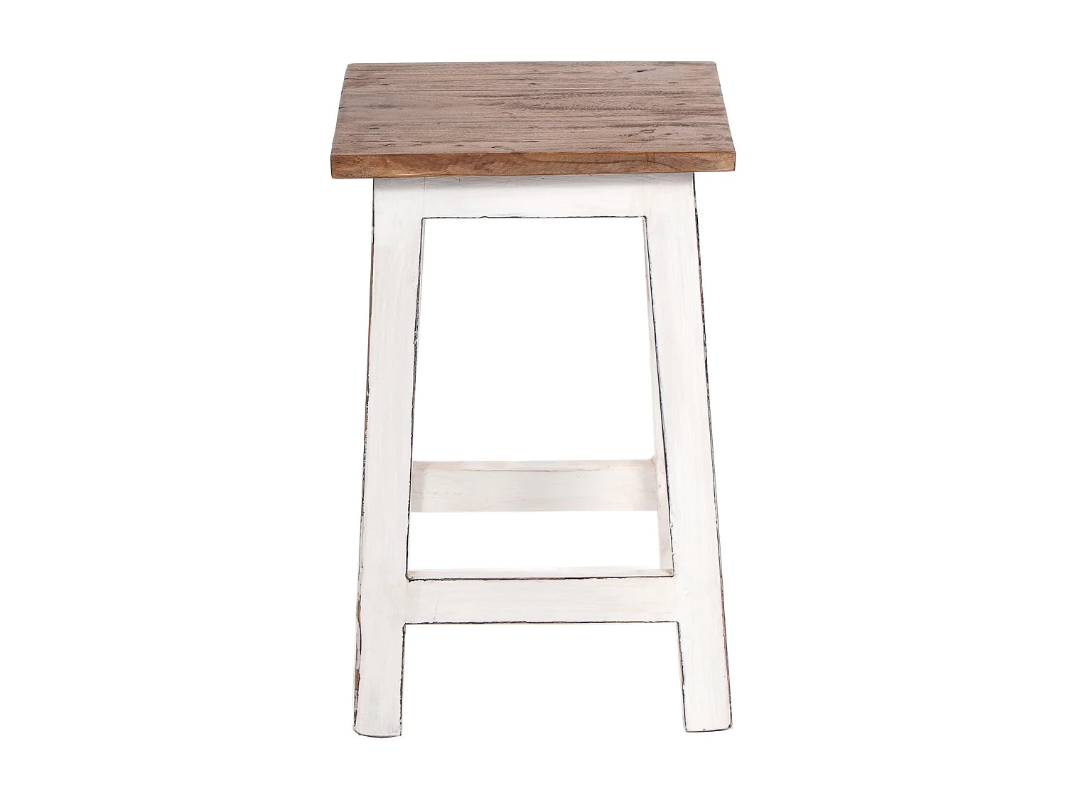 TABOURET MADERO bois de recyclage 06 weiß-landhaus