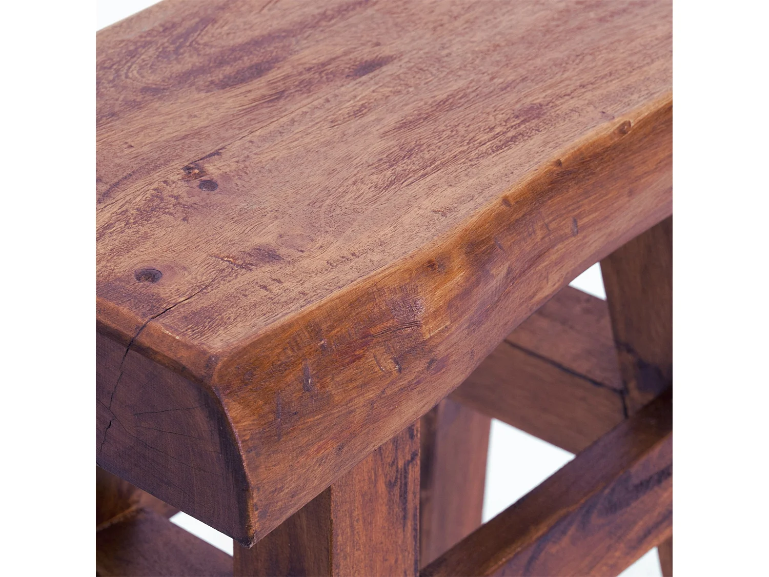 TABOURET VINTAGE 40 Bois massif 02 hellbraun