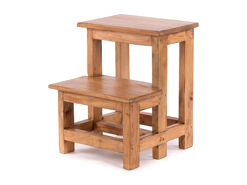 TRITTLEITER STEP Recyclingholz zweistufig  08 honigfarben gewachst