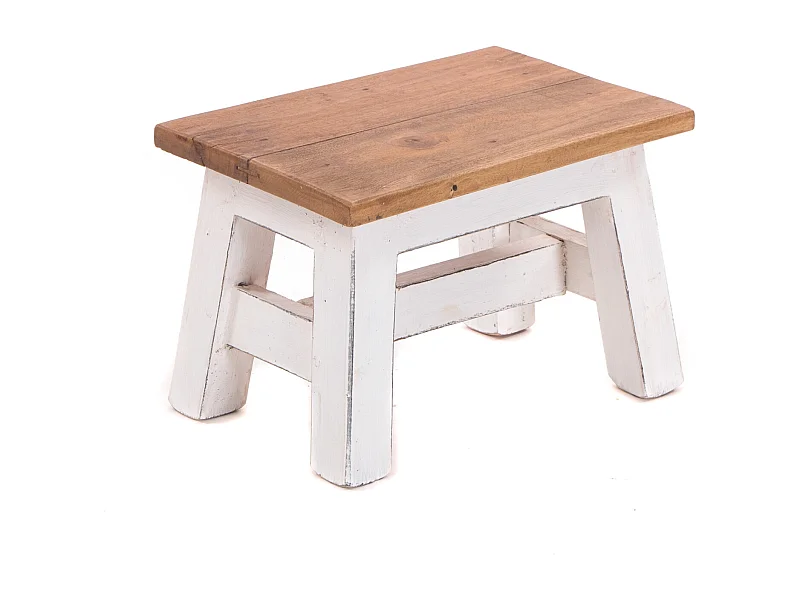 BLUMENHOCKER Monte Mahagoni Massivholz 06 weiß-landhaus