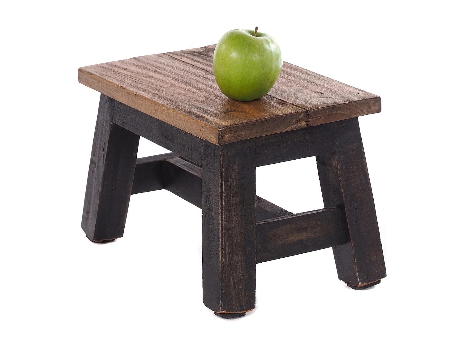 PORTE-FLEURS Monte Bois massif en acajou 04 schwarz-natur