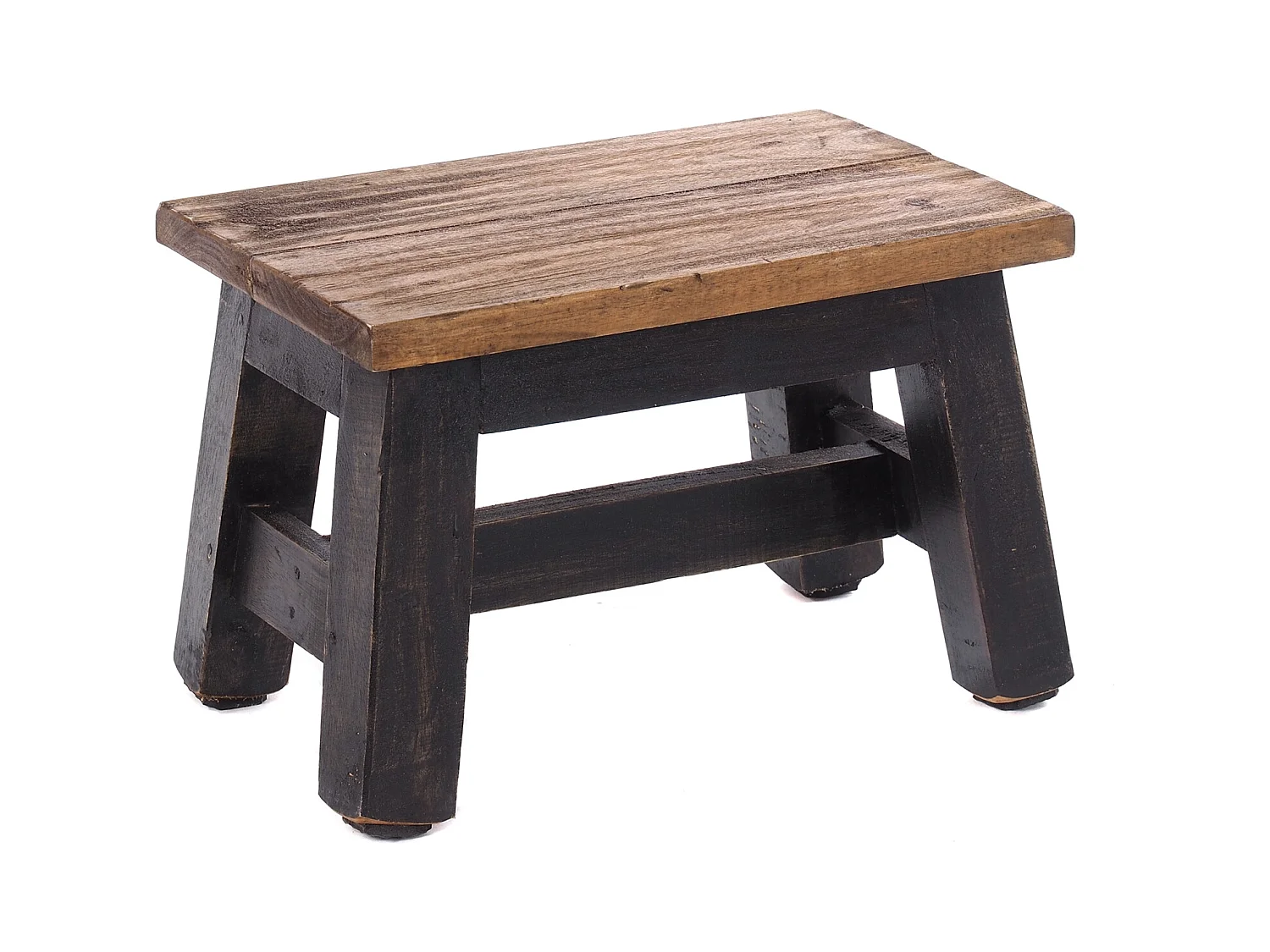 BLUMENHOCKER Monte Mahagoni Massivholz 04 schwarz-natur