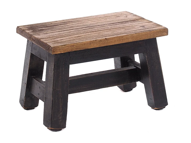 BLUMENHOCKER Monte Mahagoni Massivholz 04 schwarz-natur