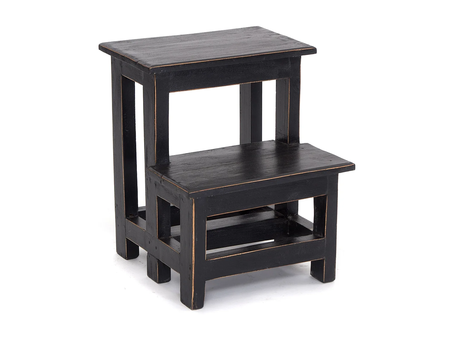 ÉCHELLE DE MARCHE ÉTAPE Recyclage de bois à deux étapes 09 voodoo - schwarz