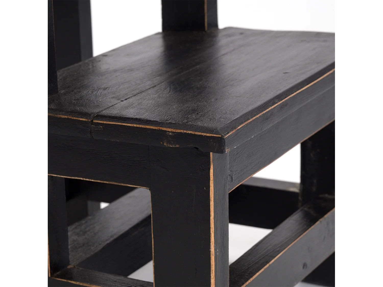 ÉCHELLE DE MARCHE ÉTAPE Recyclage de bois à deux étapes 09 voodoo - schwarz