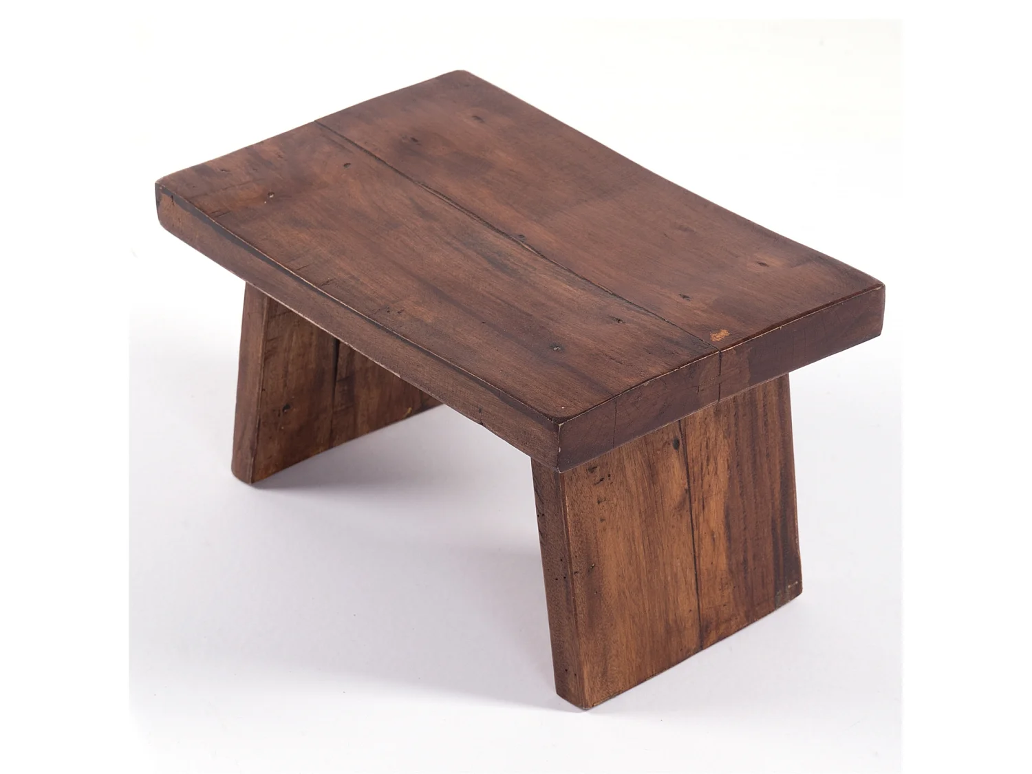 FUSSHOCKER SCHEMEL Recyclingholz massiv 02 hellbraun