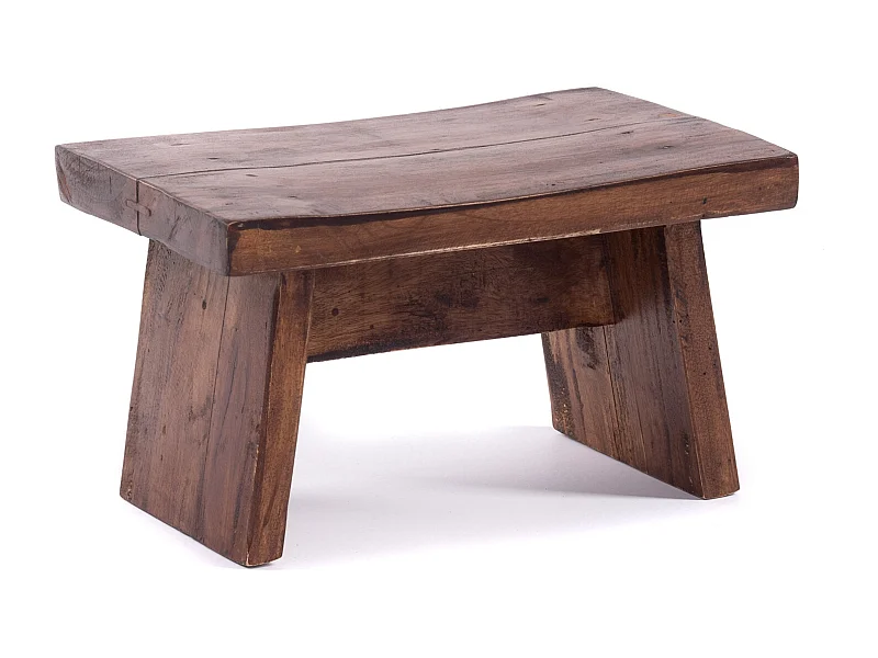 FUSSHOCKER SCHEMEL Recyclingholz massiv 02 hellbraun