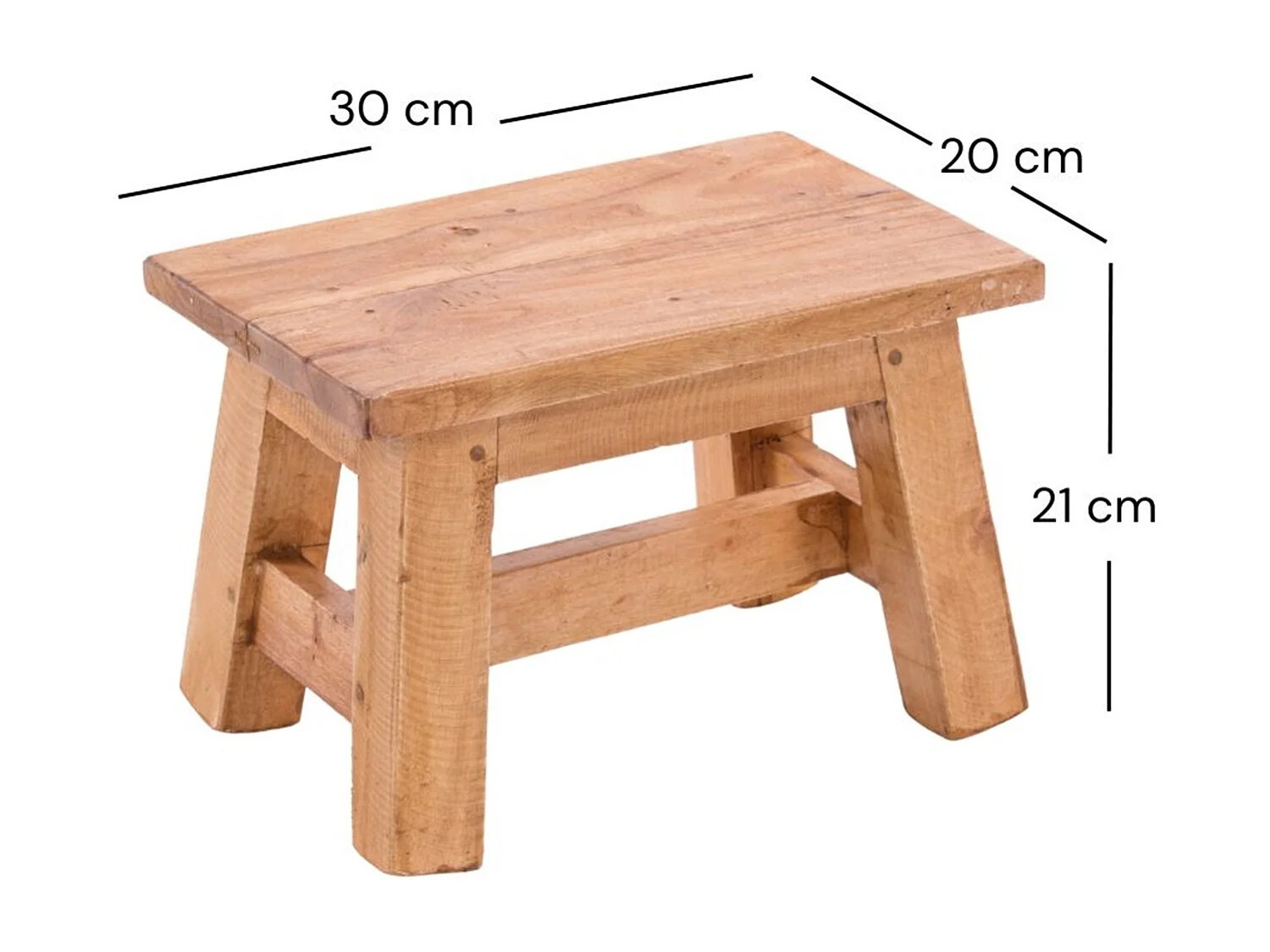 PORTE-FLEURS Monte Bois massif en acajou 08 honigfarben gewachst
