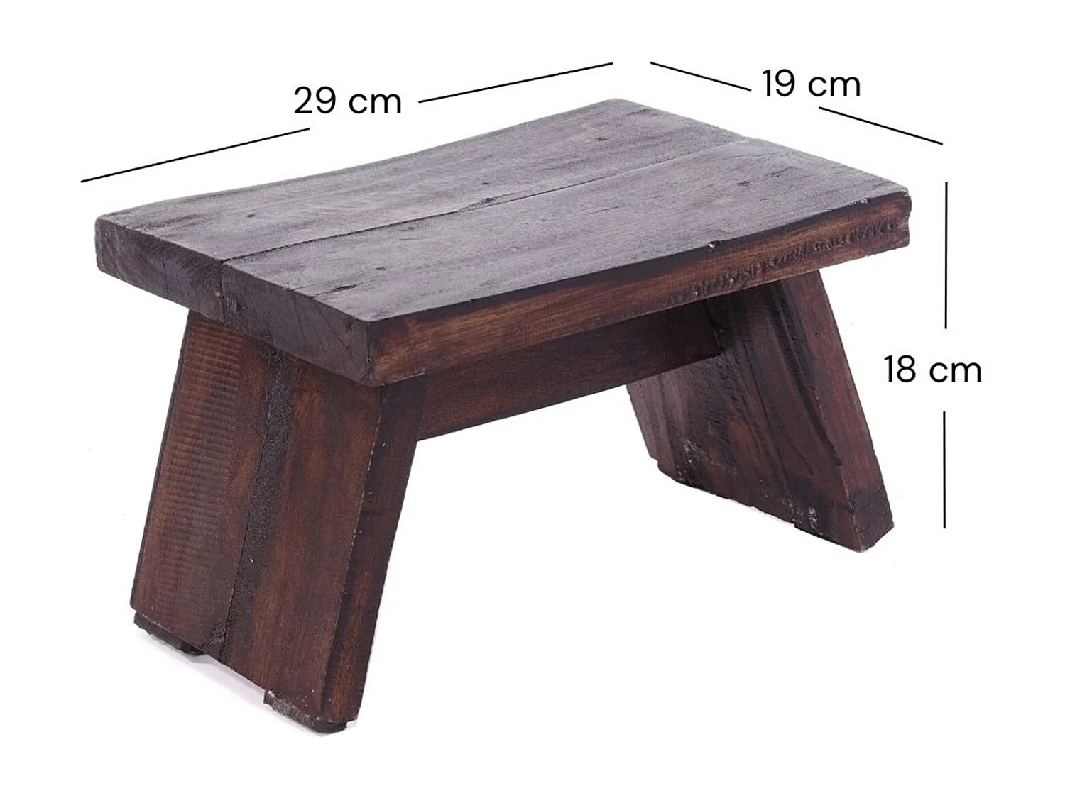 FUSSHOCKER SCHEMEL Bois de recyclage massif 03 dunkelbraun