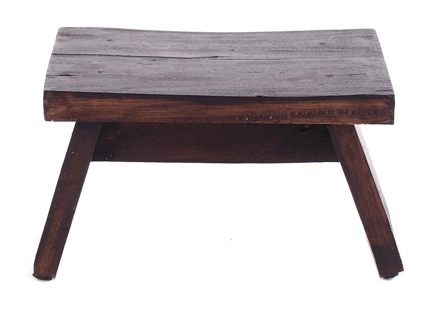 FUSSHOCKER SCHEMEL Recyclingholz massiv 03 dunkelbraun