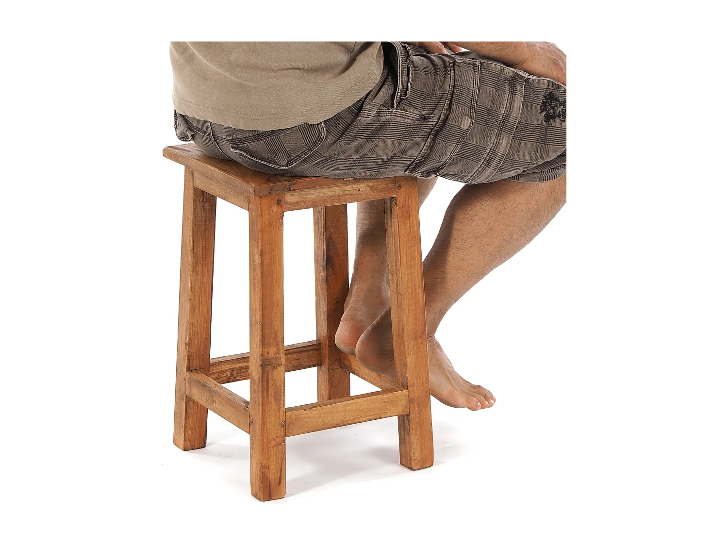 TABOURET MADERO bois de recyclage 08 honigfarben gewachst