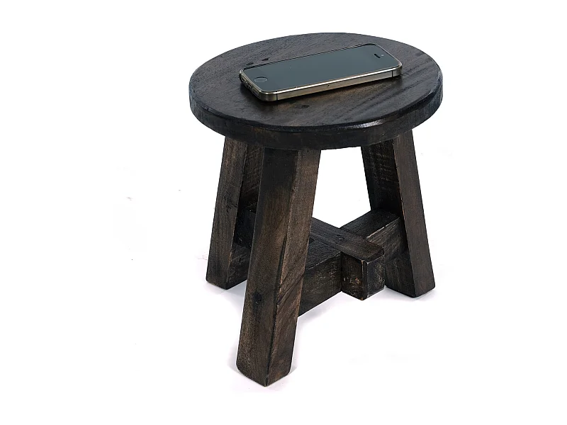 PFLANZENHOCKER Bern Mahagoni Massivholz 03 dunkelbraun