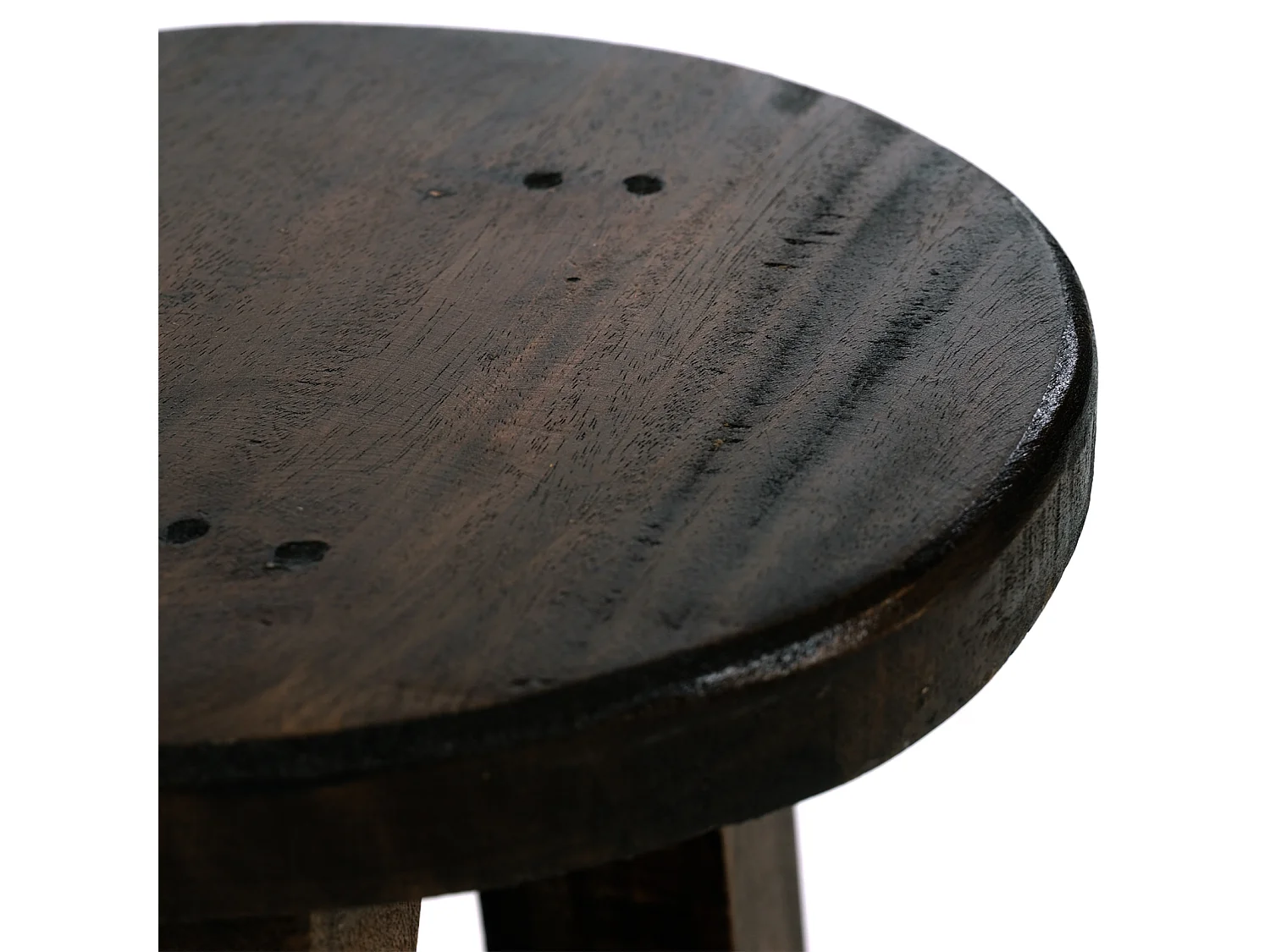 POUFF DE PLANTE Berne Bois massif en acajou 03 dunkelbraun