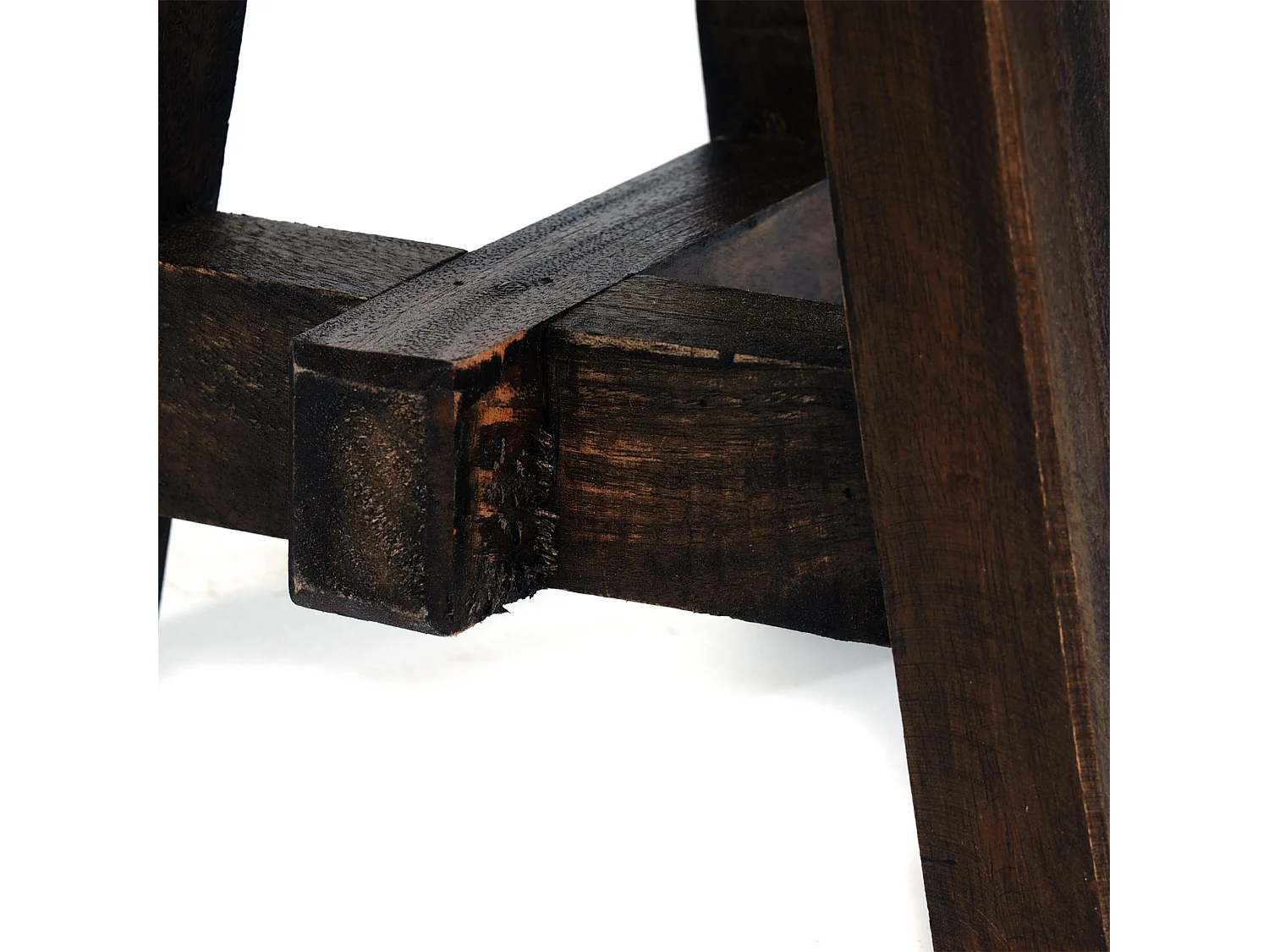 POUFF DE PLANTE Berne Bois massif en acajou 03 dunkelbraun