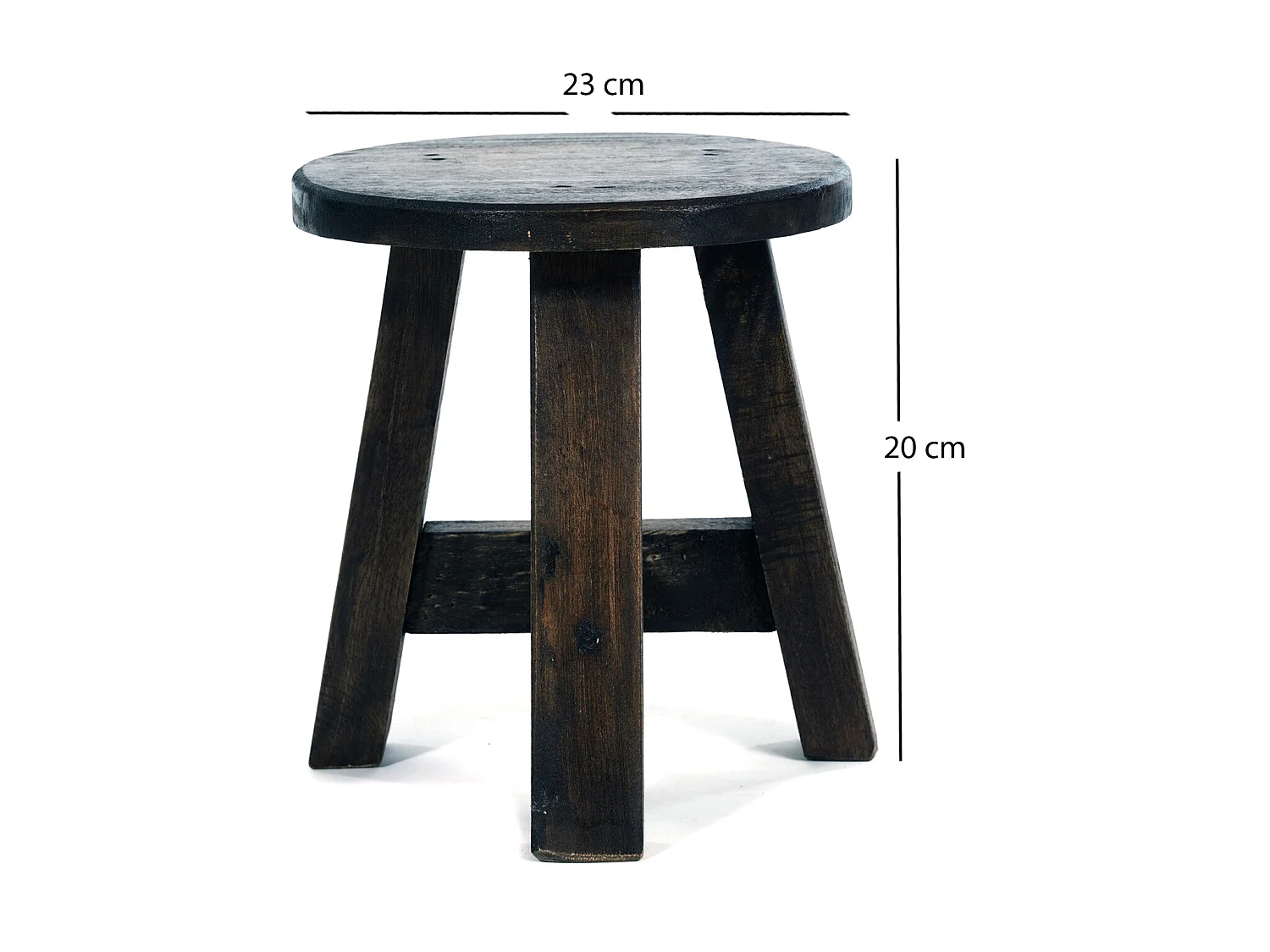 POUFF DE PLANTE Berne Bois massif en acajou 03 dunkelbraun