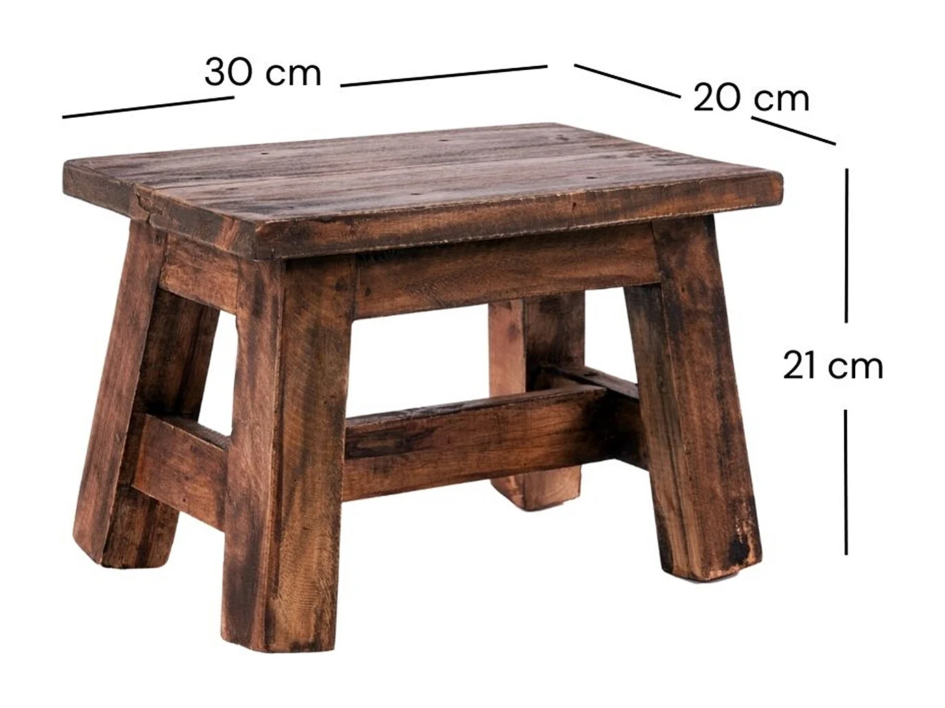 PORTE-FLEURS Monte Bois massif en acajou 02 hellbraun