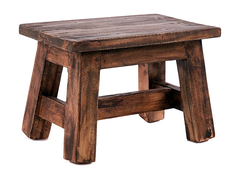 BLUMENHOCKER Monte Mahagoni Massivholz 02 hellbraun