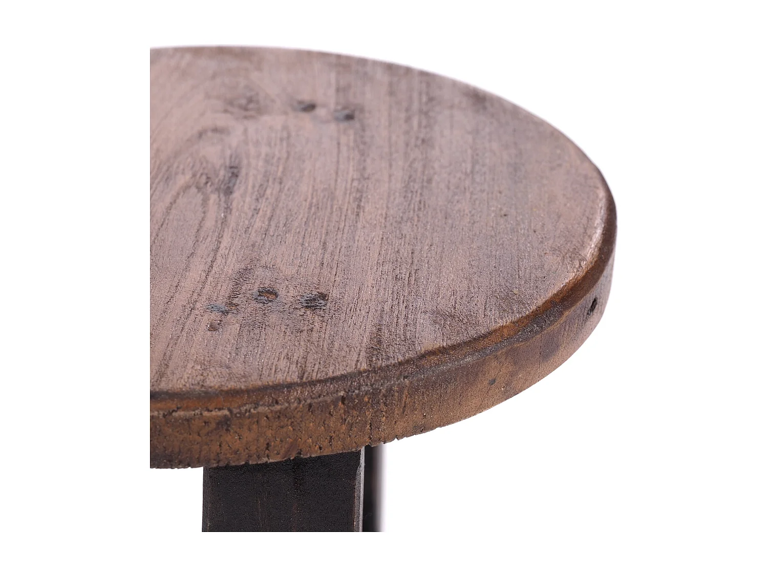 POUFF DE PLANTE Berne Bois massif en acajou 04 schwarz-natur