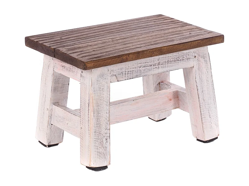 BLUMENHOCKER Monte Mahagoni Massivholz 05 weiß-natur