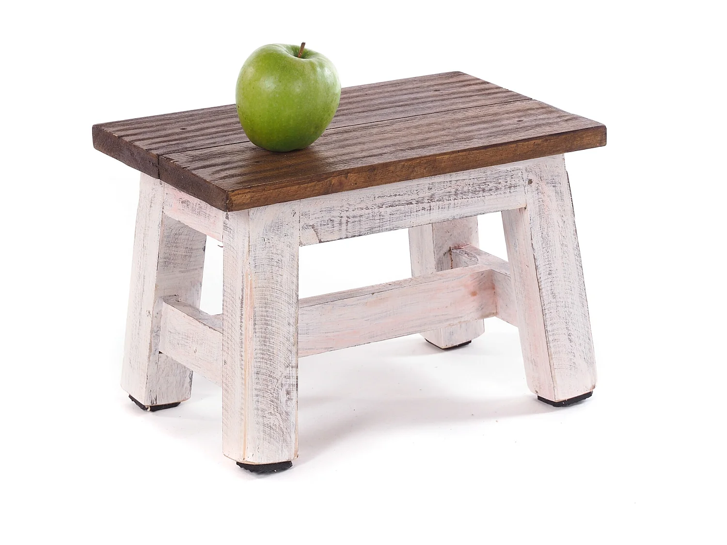 PORTE-FLEURS Monte Bois massif en acajou 05 weiß-natur