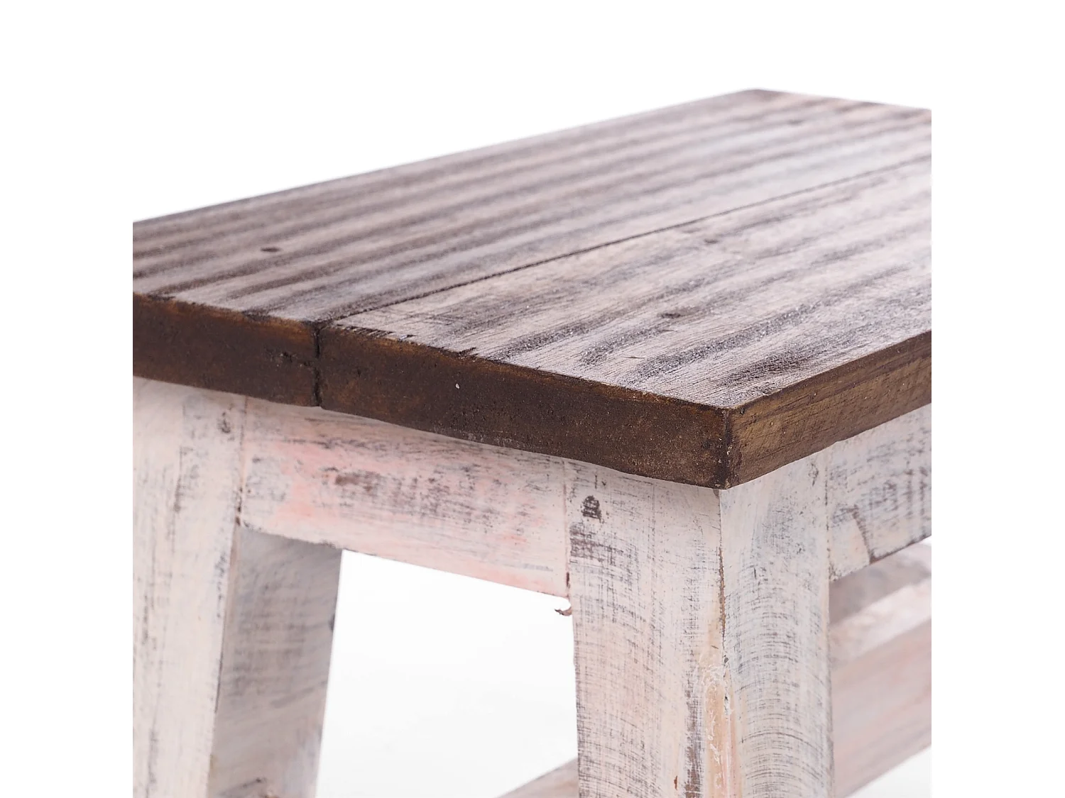 PORTE-FLEURS Monte Bois massif en acajou 05 weiß-natur