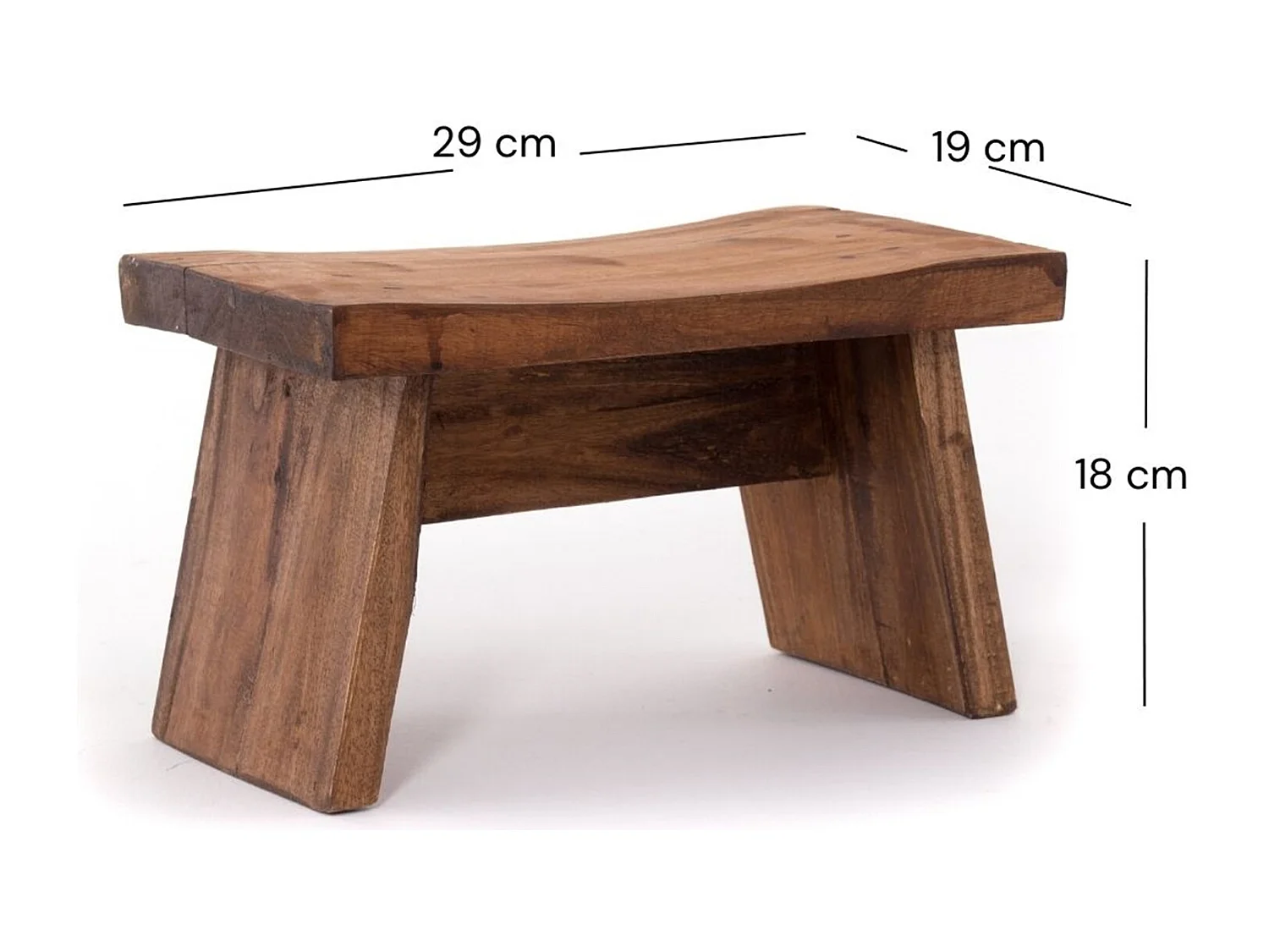 FUSSHOCKER SCHEMEL Bois de recyclage massif 08 honigfarben gewachst