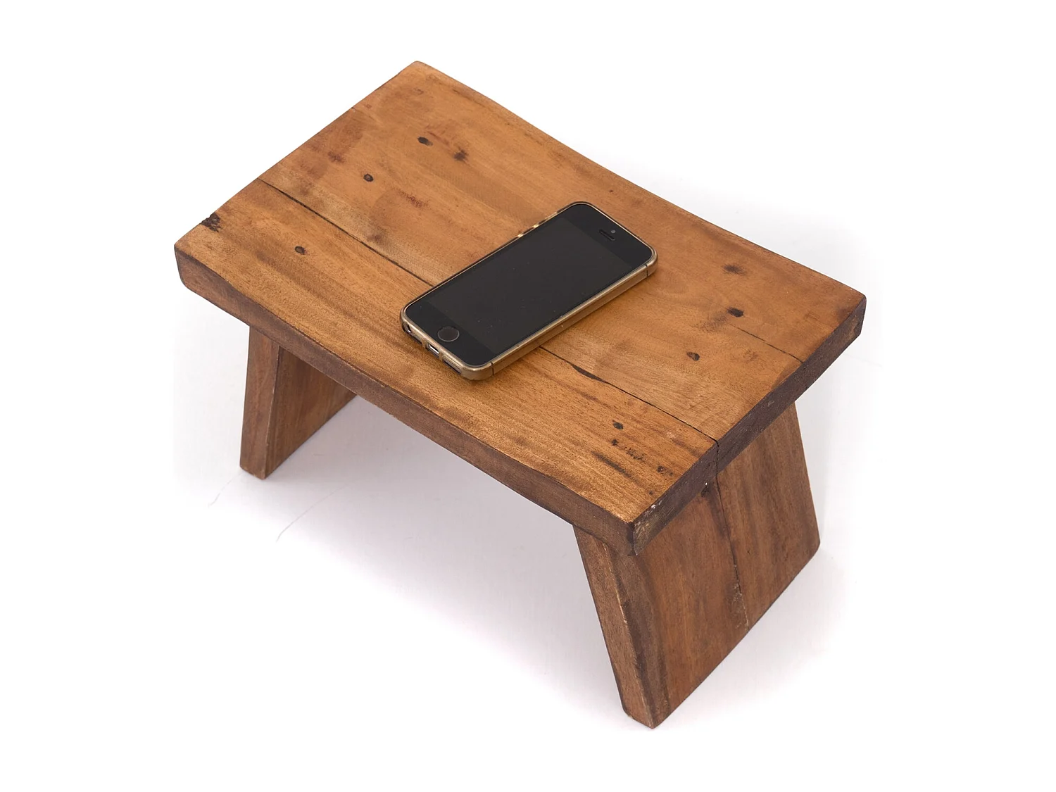 FUSSHOCKER SCHEMEL Bois de recyclage massif 08 honigfarben gewachst