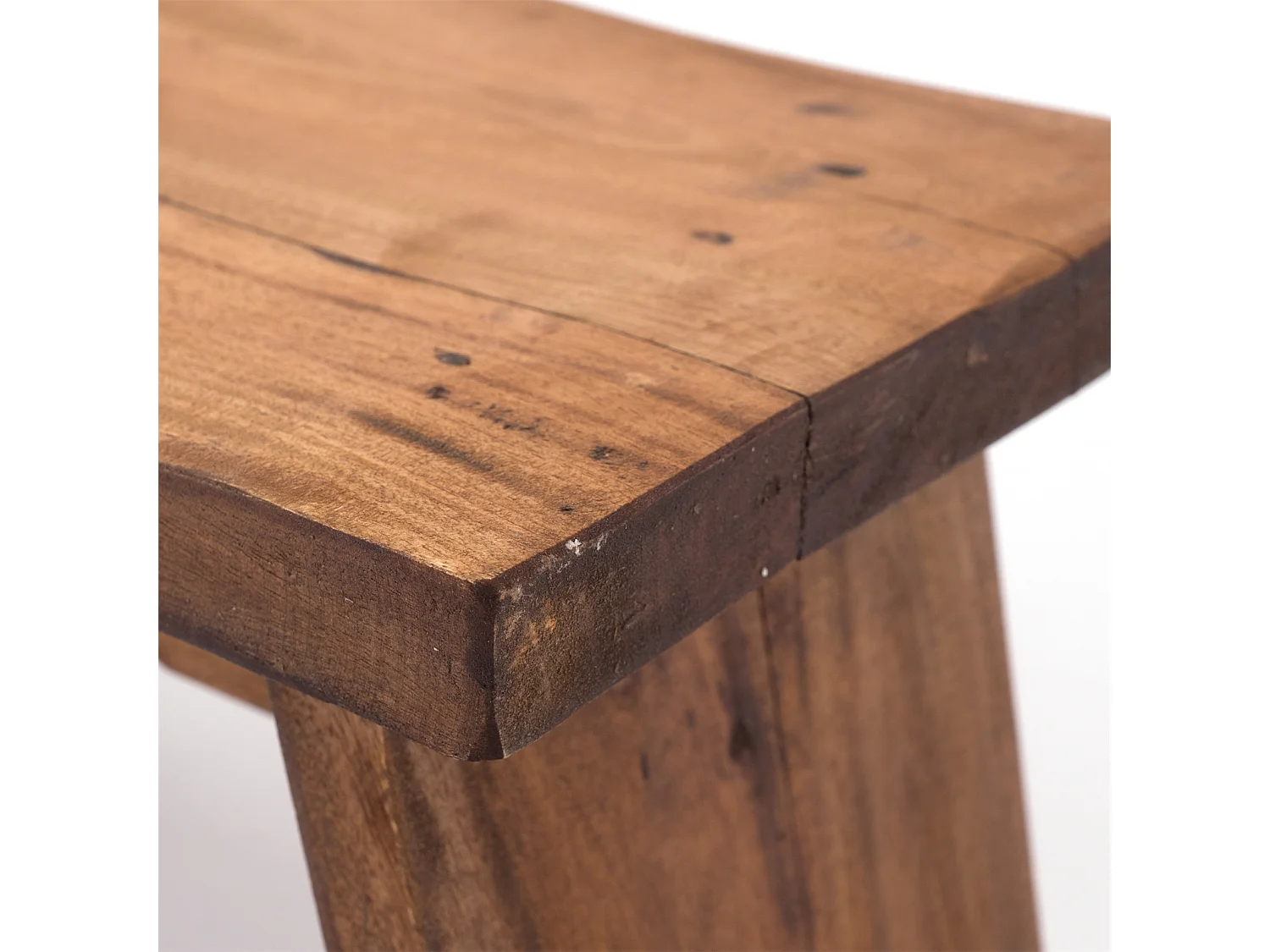 FUSSHOCKER SCHEMEL Bois de recyclage massif 08 honigfarben gewachst