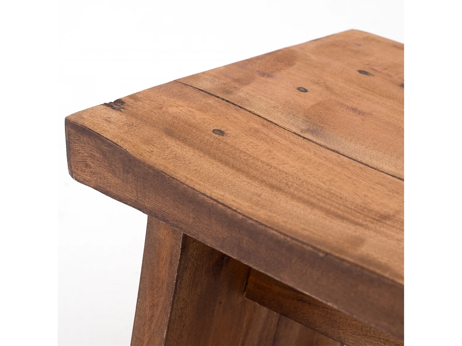 FUSSHOCKER SCHEMEL Bois de recyclage massif 08 honigfarben gewachst