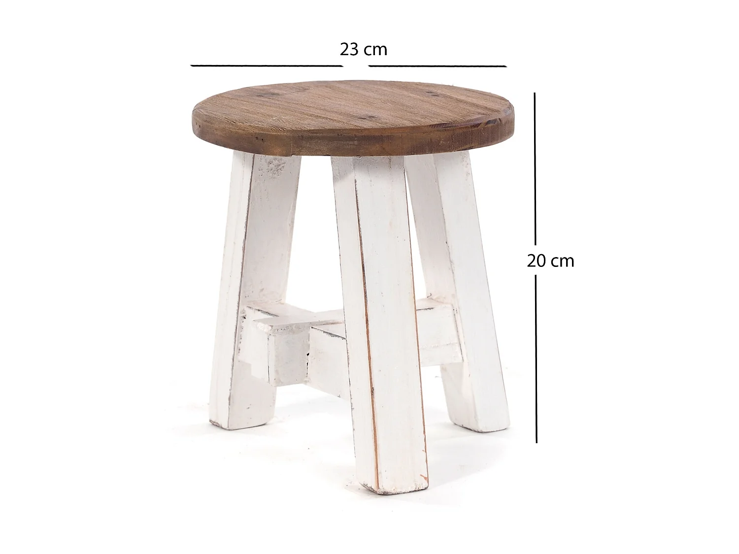 POUFF DE PLANTE Berne Bois massif en acajou 06 weiß-landhaus