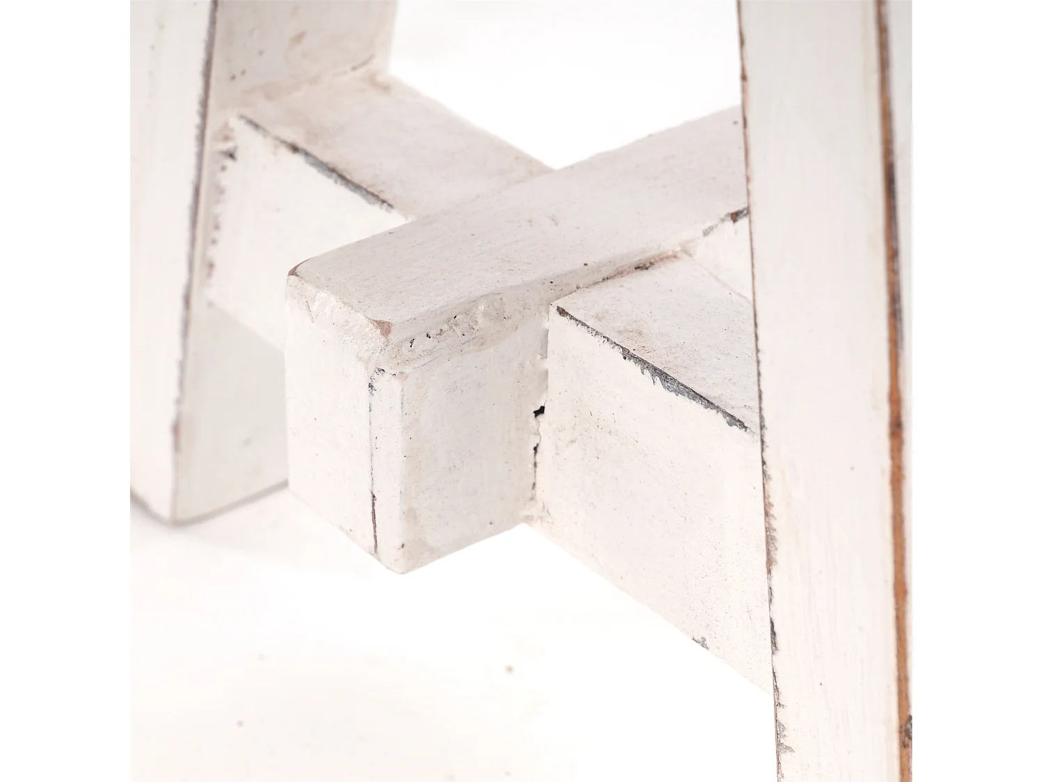 POUFF DE PLANTE Berne Bois massif en acajou 06 weiß-landhaus