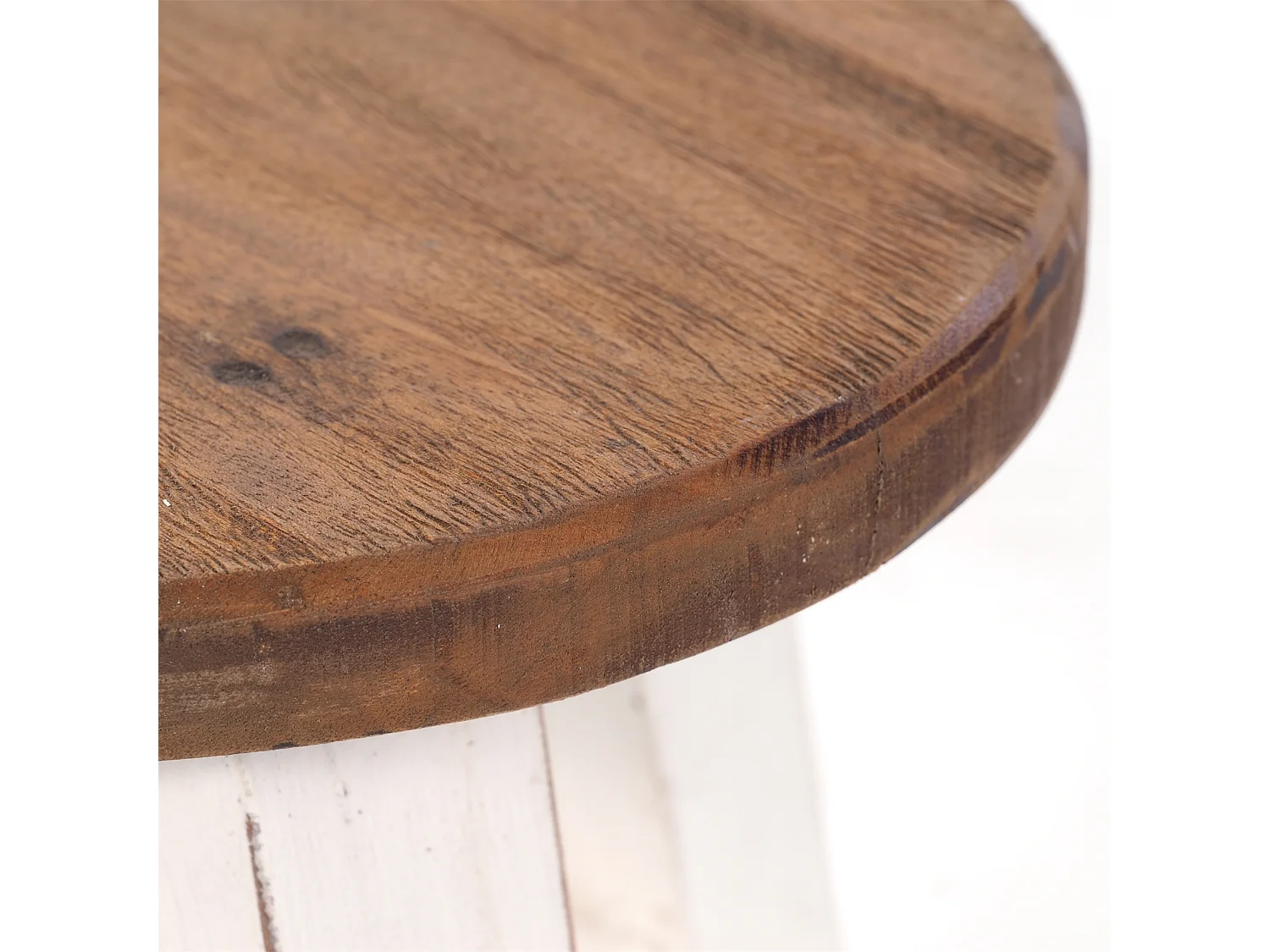 POUFF DE PLANTE Berne Bois massif en acajou 06 weiß-landhaus