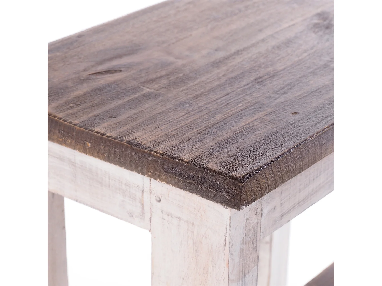 ESCABEAU ÉTAPE Recyclage de bois à deux étapes 05 weiß-natur