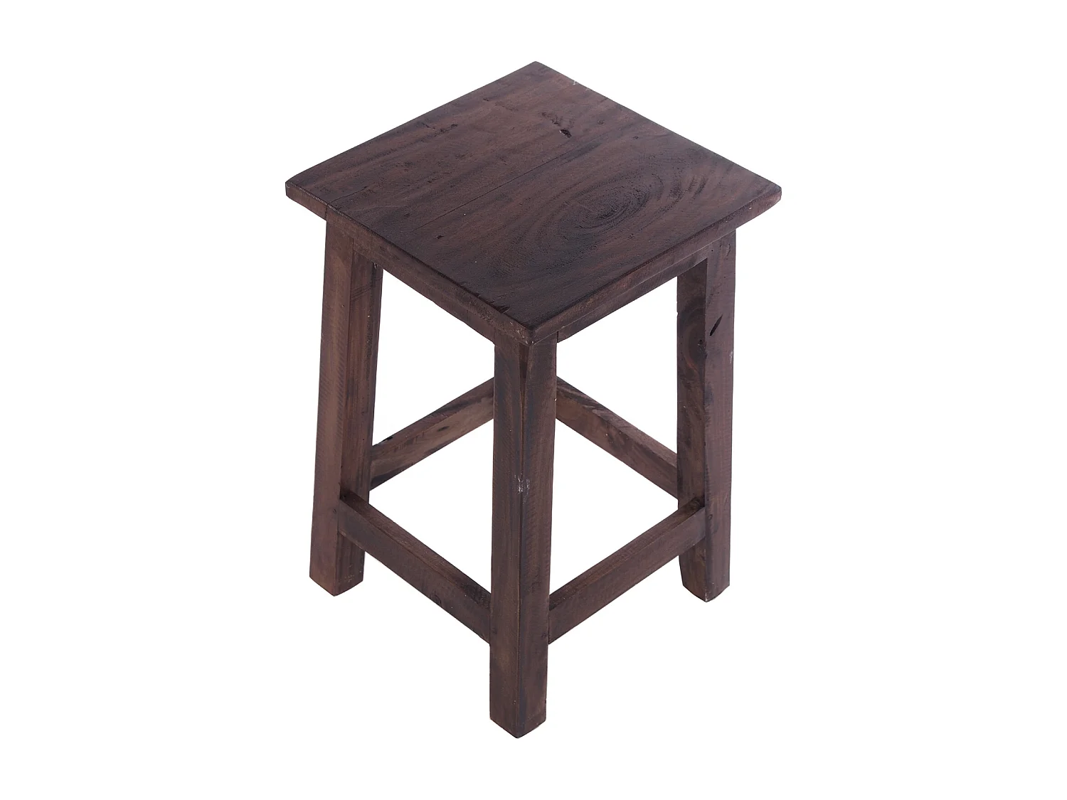 TABOURET MADERO bois de recyclage 03 dunkelbraun