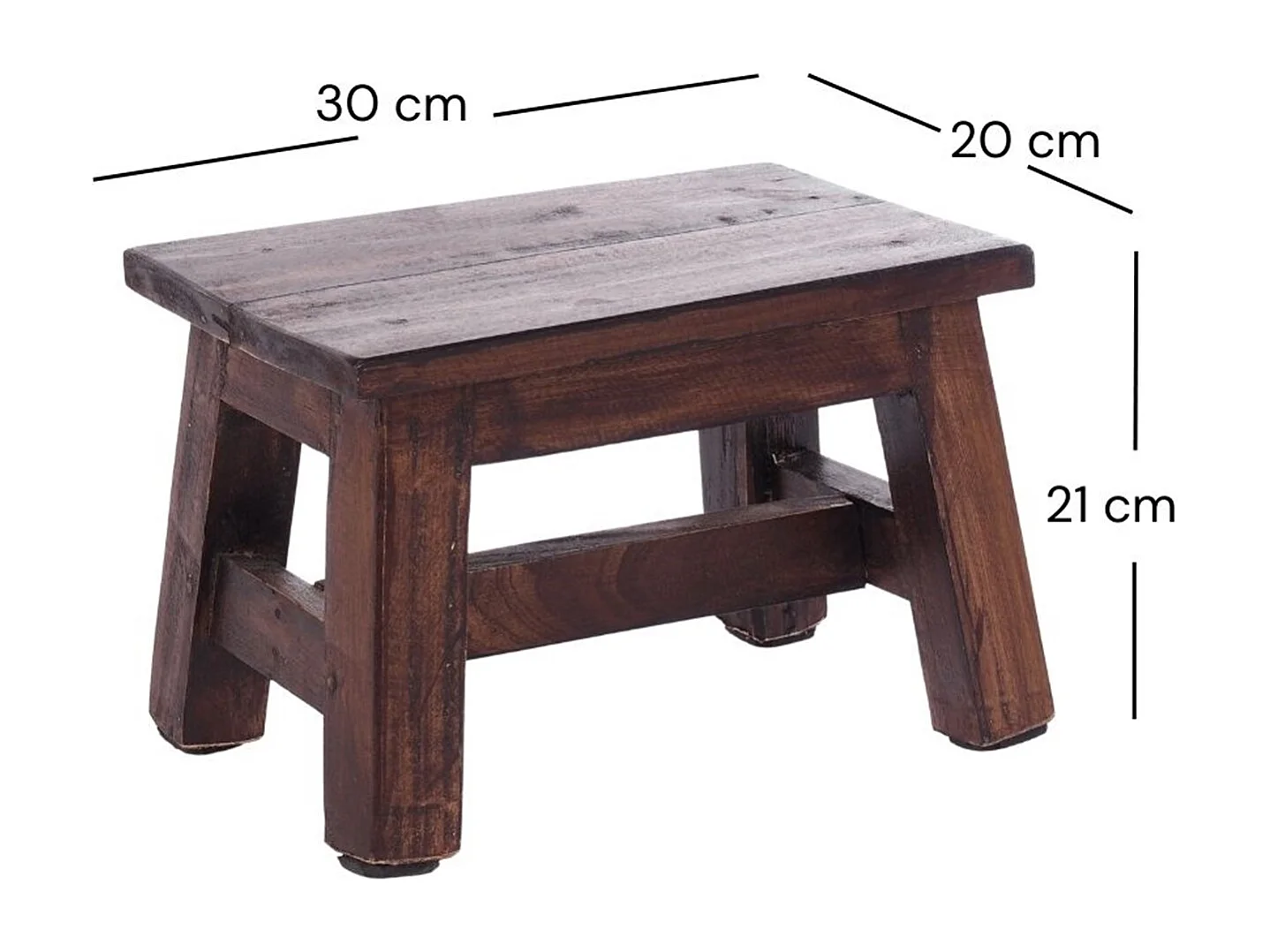 PORTE-FLEURS Monte Bois massif en acajou 03 dunkelbraun